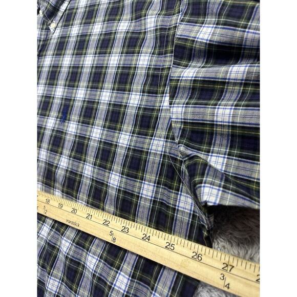 Polo Ralph Lauren Blake Mens Long Sleeve Button Shirt Large L Blue Green Plaid - Picture 5 of 8